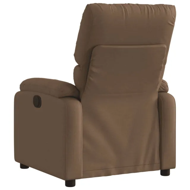 Fauteuil inclinable électrique Marron Tissu