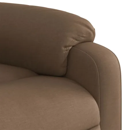 Fauteuil inclinable électrique Marron Tissu