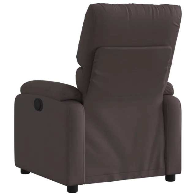 Fauteuil inclinable électrique Marron foncé Tissu