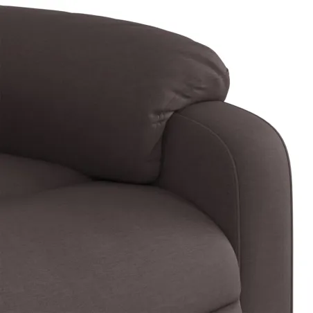 Fauteuil inclinable électrique Marron foncé Tissu