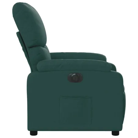 Fauteuil inclinable électrique Vert foncé Tissu