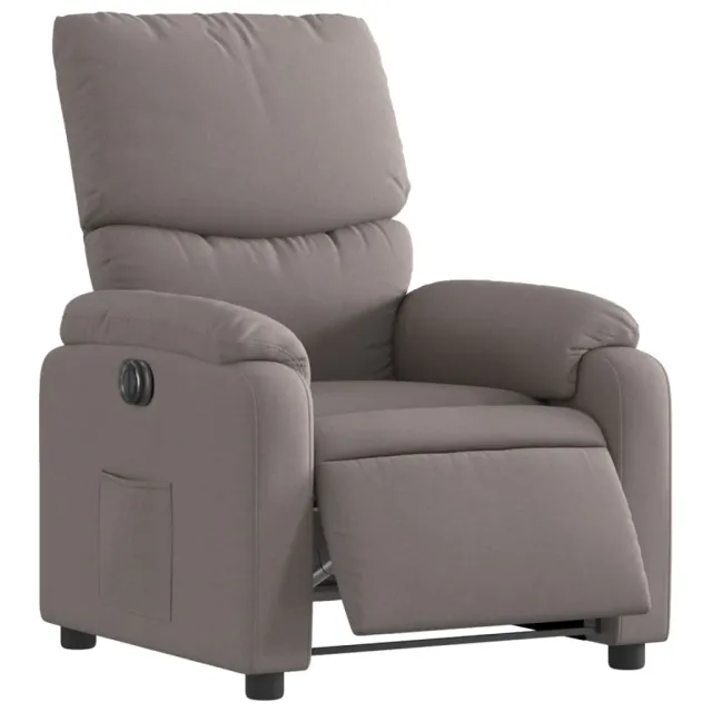 Fauteuil inclinable électrique Taupe Tissu