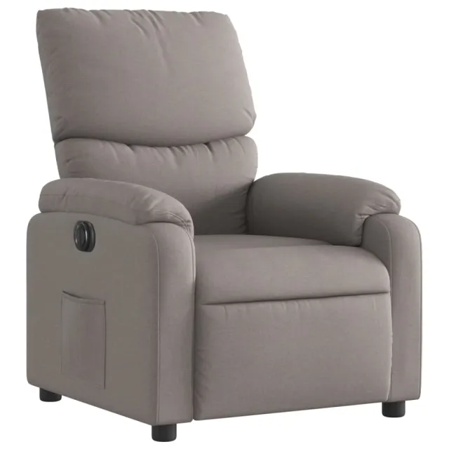 Fauteuil inclinable électrique Taupe Tissu