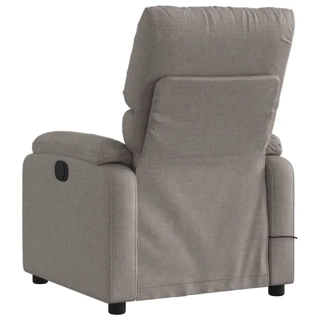 Fauteuil de massage inclinable électrique Taupe Tissu