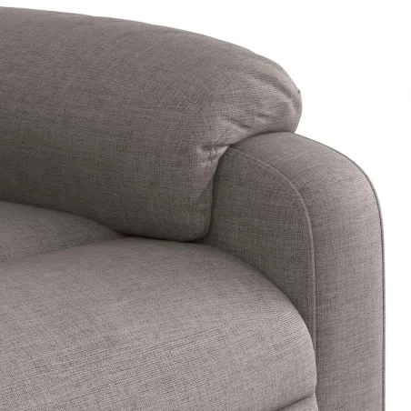 Fauteuil de massage inclinable électrique Taupe Tissu