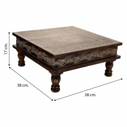 Mesa auxiliar Alexandra House Living Blanco 38 x 17 x 38 cm 2