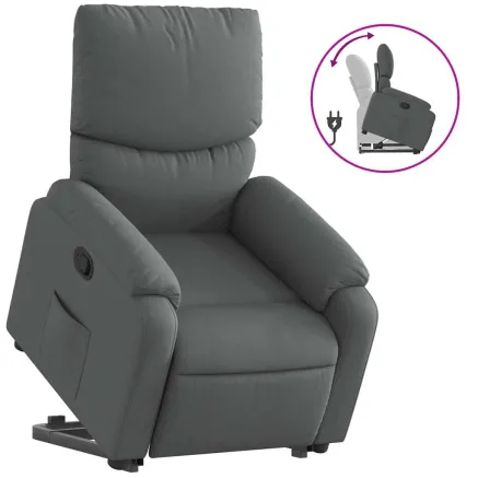 Fauteuil inclinable Gris foncé Tissu 2