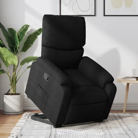 Fauteuil inclinable noir tissu