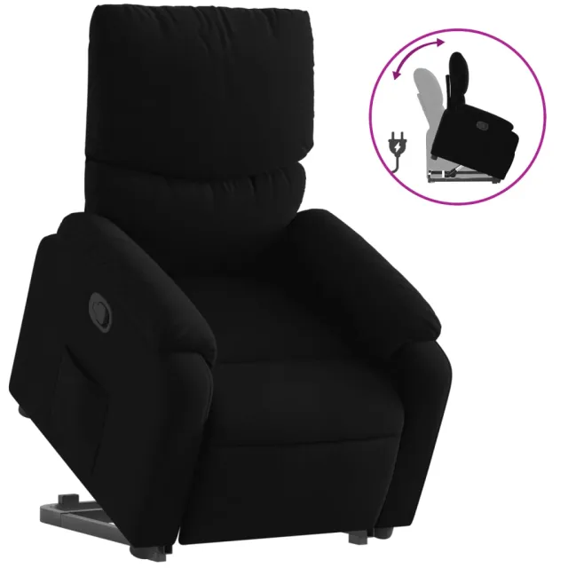 Fauteuil inclinable noir tissu