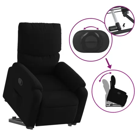 Fauteuil inclinable noir tissu