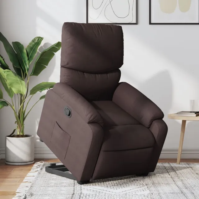 Fauteuil inclinable marron foncé tissu