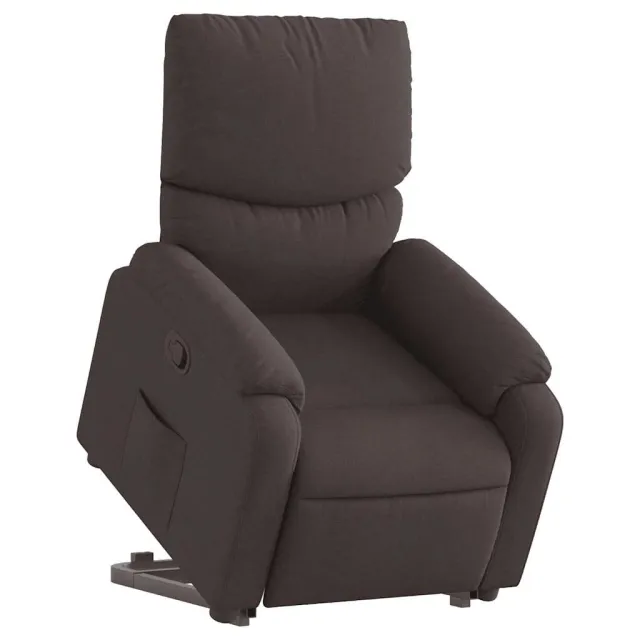 Fauteuil inclinable marron foncé tissu