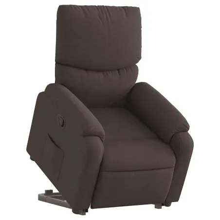 Fauteuil inclinable marron foncé tissu