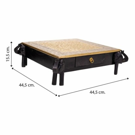 Table d'appoint Alexandra House Living Noir Doré 44 x 15 x 44 cm 2