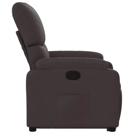 Fauteuil inclinable marron foncé tissu