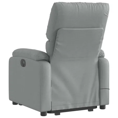 Fauteuil de massage inclinable Gris clair Tissu