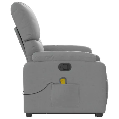 Fauteuil de massage inclinable Gris clair Tissu