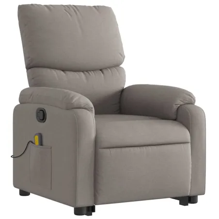 Fauteuil inclinable de massage Taupe Tissu