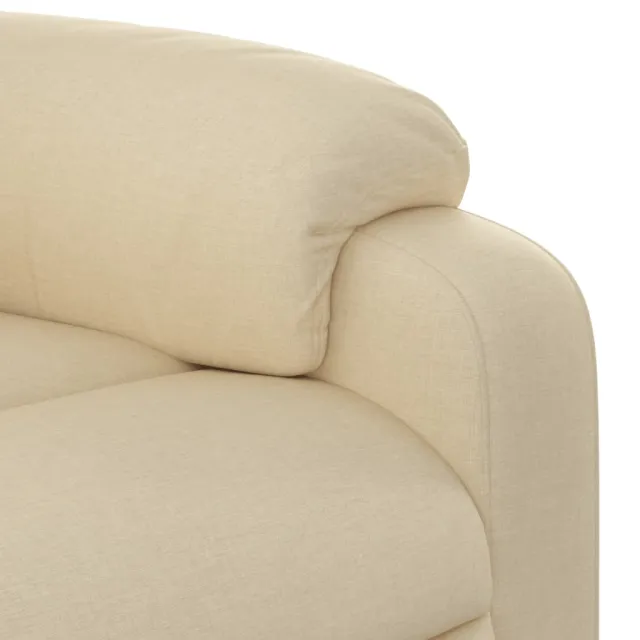 Fauteuil inclinable de massage Crème Tissu