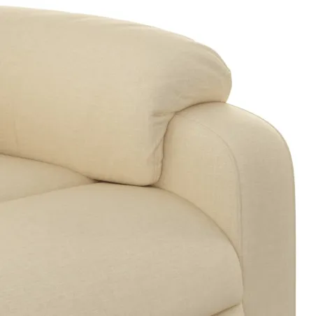Fauteuil inclinable de massage Crème Tissu