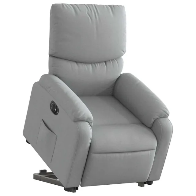 Fauteuil inclinable électrique gris clair tissu