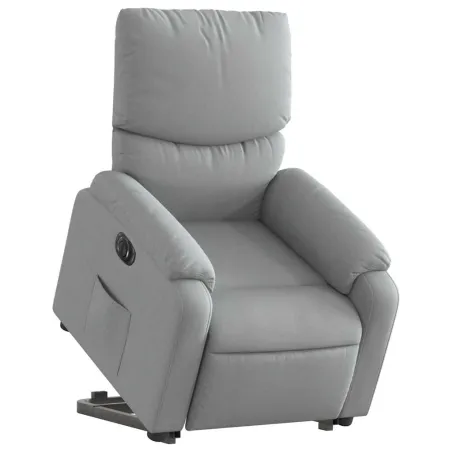 Fauteuil inclinable électrique gris clair tissu