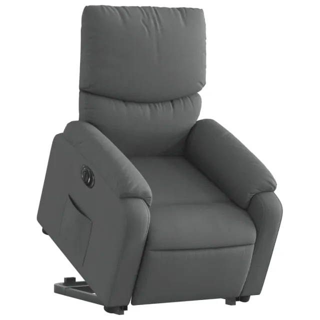 Fauteuil inclinable électrique gris foncé tissu