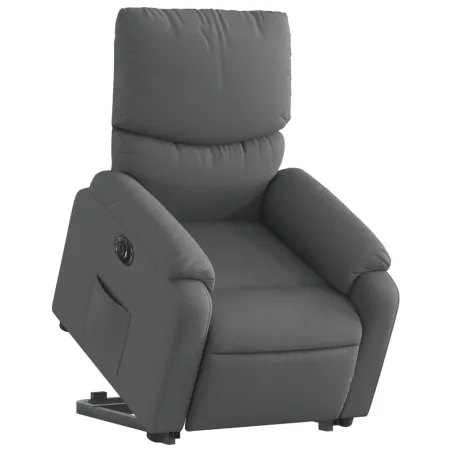 Fauteuil inclinable électrique gris foncé tissu