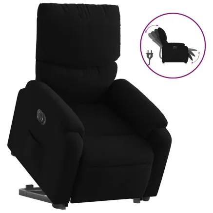 Fauteuil inclinable électrique noir tissu 2