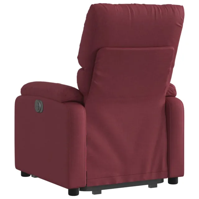Fauteuil inclinable électrique rouge bordeaux tissu
