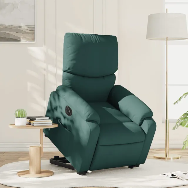 Fauteuil inclinable électrique vert foncé tissu
