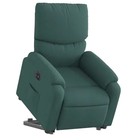 Fauteuil inclinable électrique vert foncé tissu