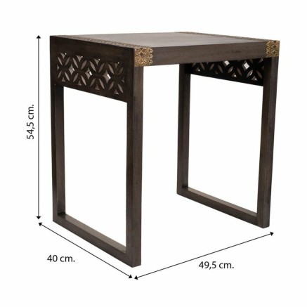 Side table Alexandra House Living Grey Golden 40 x 54 x 49 cm 2