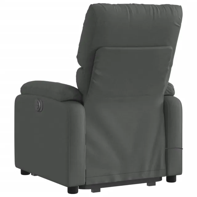 Fauteuil inclinable de massage électrique Gris foncé Tissu
