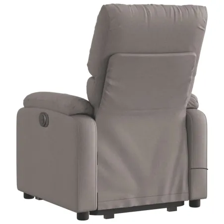 Fauteuil inclinable de massage électrique Taupe Tissu