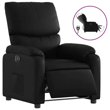 Fauteuil inclinable électrique Noir Similicuir