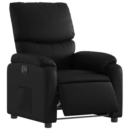 Fauteuil inclinable électrique Noir Similicuir