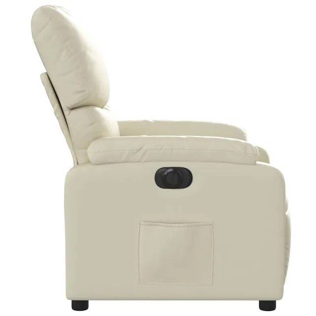 Fauteuil inclinable électrique Crème Similicuir