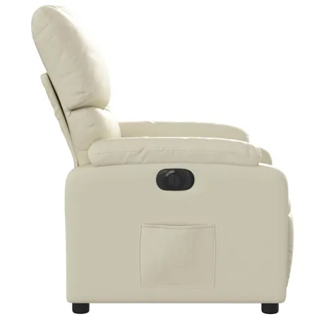 Fauteuil inclinable électrique Crème Similicuir