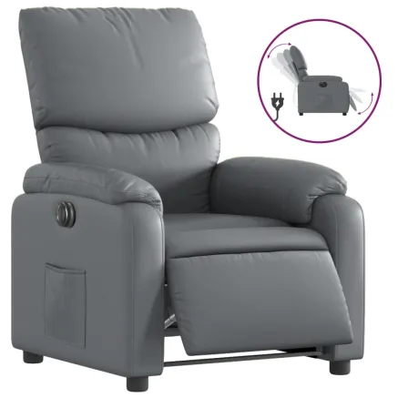Fauteuil inclinable électrique Gris Similicuir 2