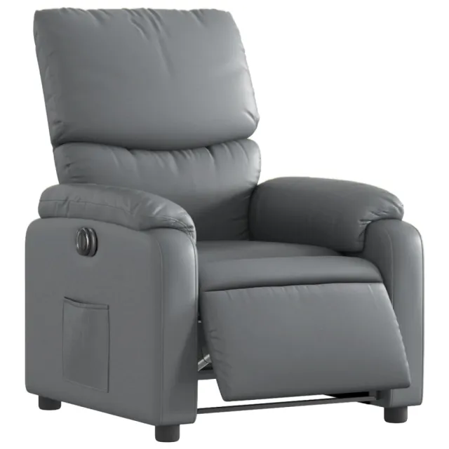 Fauteuil inclinable électrique Gris Similicuir