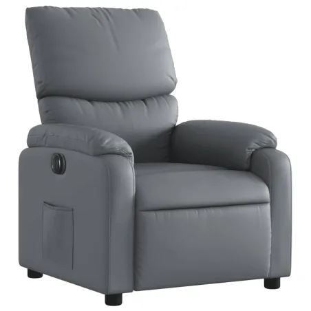 Fauteuil inclinable électrique Gris Similicuir