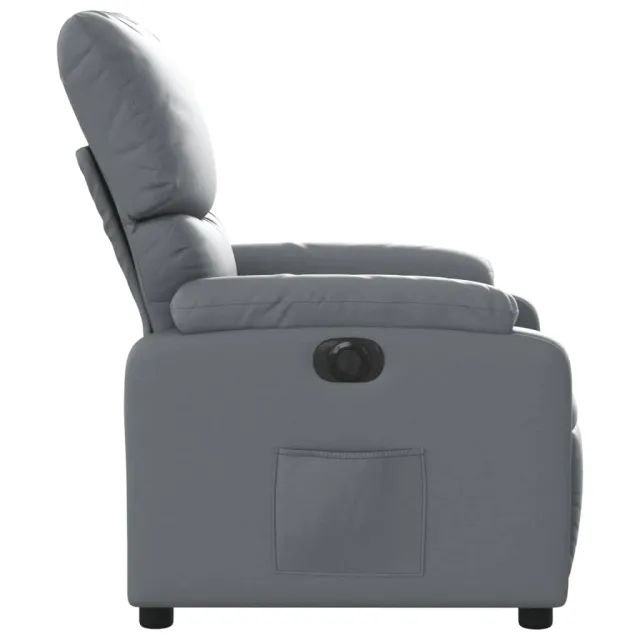 Fauteuil inclinable électrique Gris Similicuir