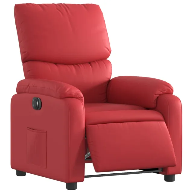 Fauteuil inclinable électrique Rouge Similicuir