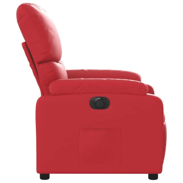 Fauteuil inclinable électrique Rouge Similicuir