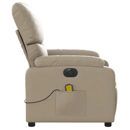Fauteuil de massage inclinable électrique cappuccino similicuir