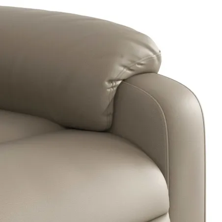 Fauteuil de massage inclinable électrique cappuccino similicuir