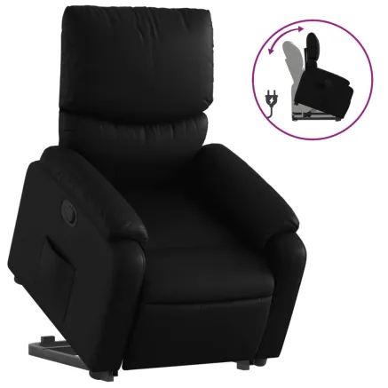 Fauteuil inclinable Noir Similicuir 2