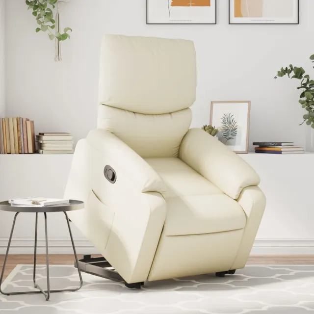 Fauteuil inclinable Crème Similicuir