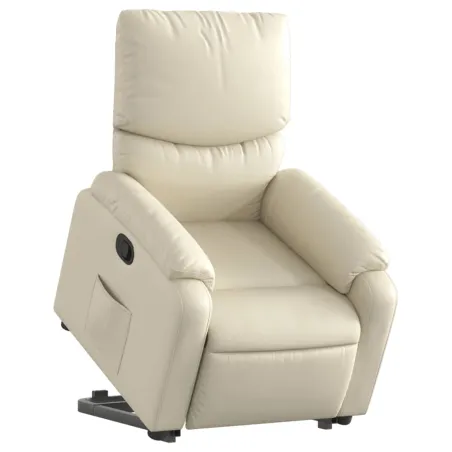 Fauteuil inclinable Crème Similicuir